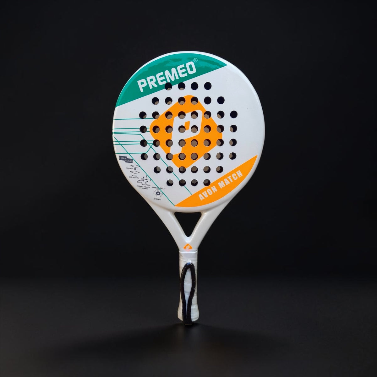 Premeo Avon Match Fiberglass Padel Racket | Round Shape for Maximum Control