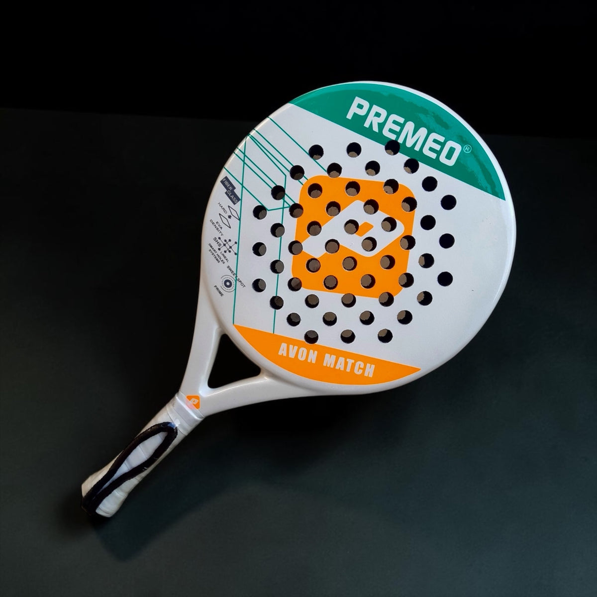 Premeo Avon Match Fiberglass Padel Racket | Round Shape for Maximum Control