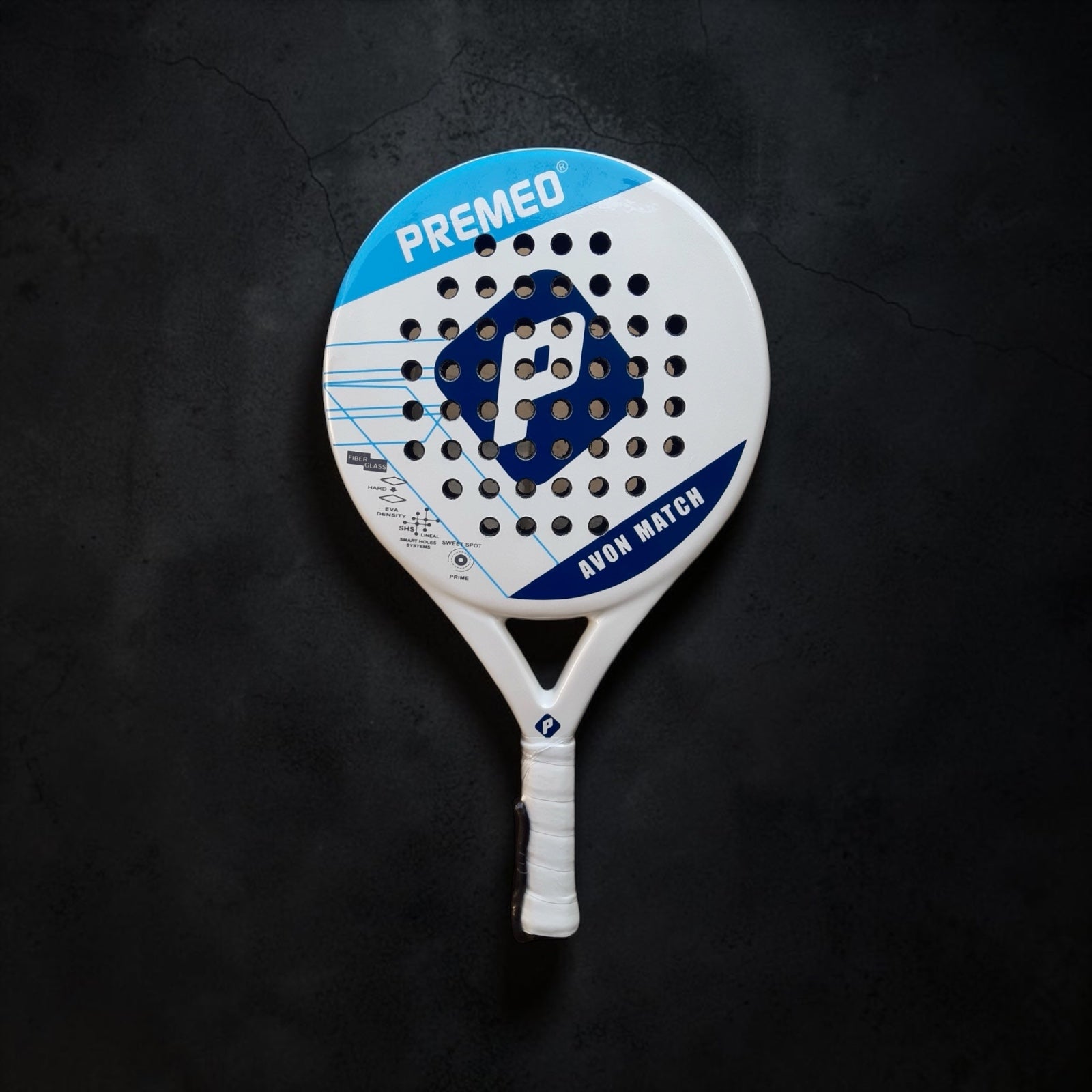 Premeo Avon Match Fiberglass Padel Racket | Round Shape for Maximum Control