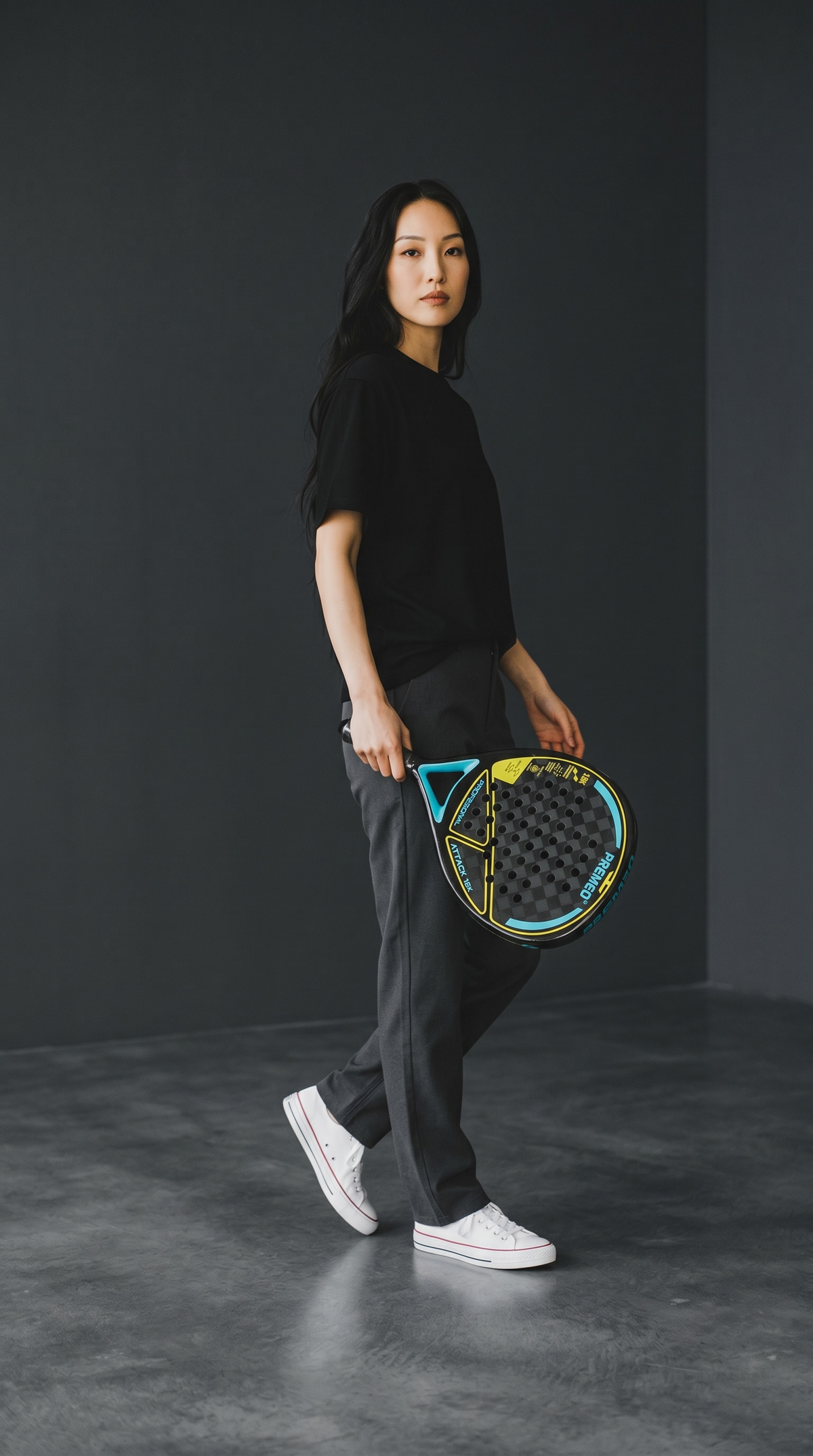 Premeo ATTACK 18K Carbon Padel Racket | Diamond Shape | Pro Performance