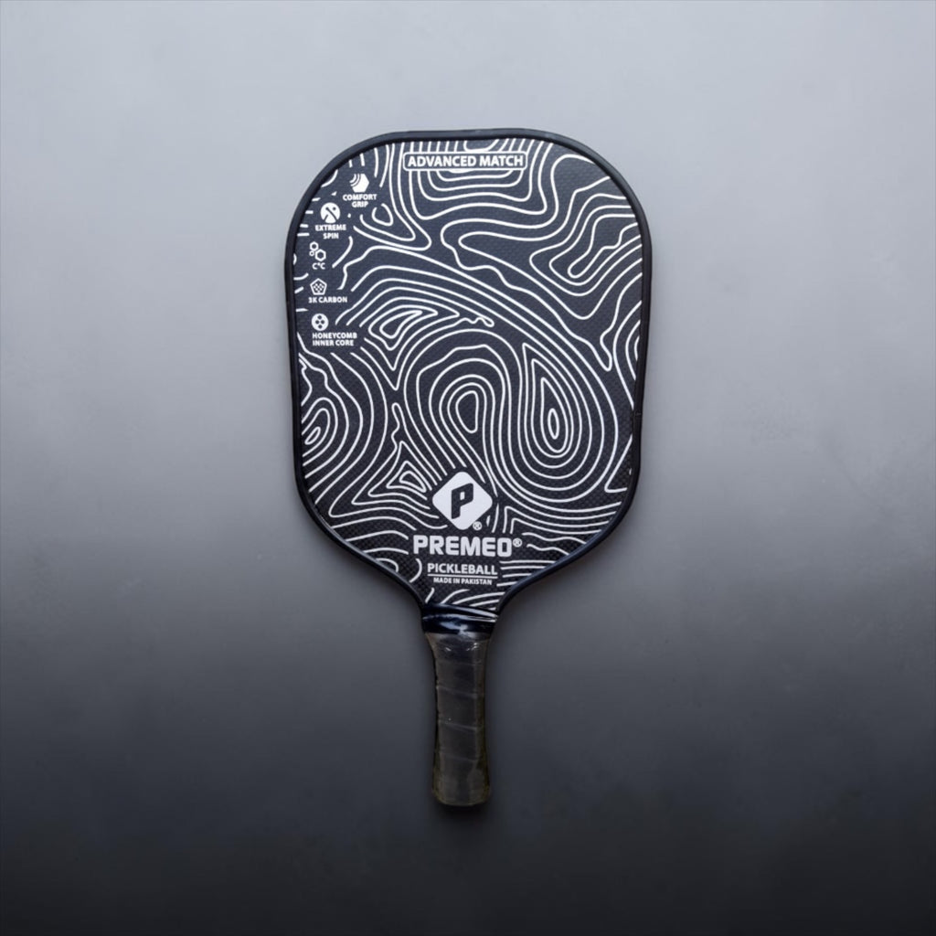 Premeo Advanced Match 3K Carbon Pickleball Racket | Premium Power & Control