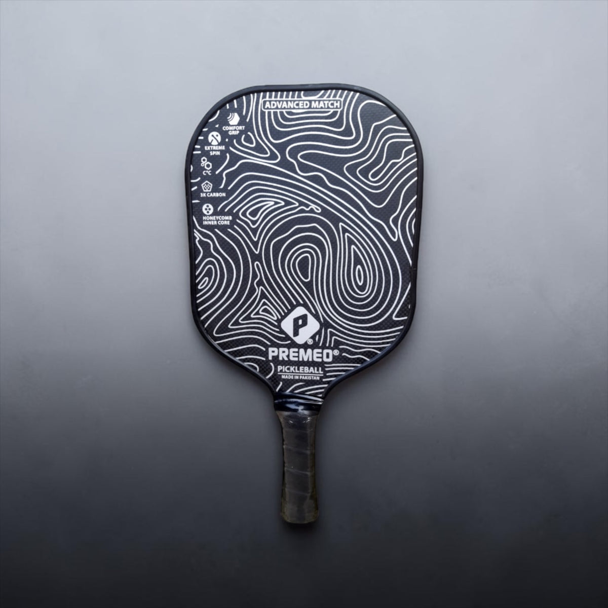 Premeo Advanced Match 3K Carbon Pickleball Racket | Premium Power & Control
